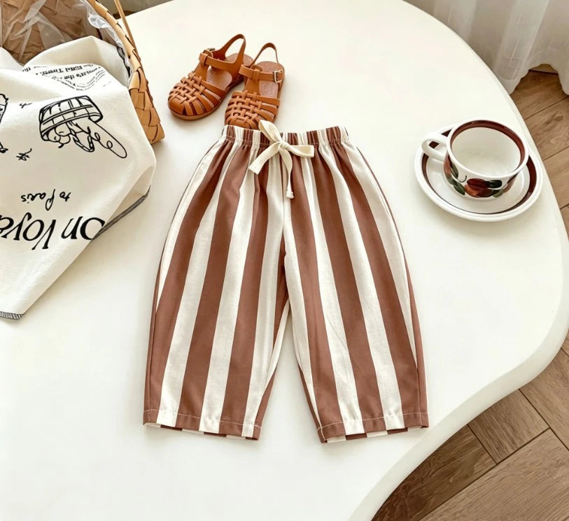 Pantalon Enfant Rayé 0-6 ans – Coupe Confortable