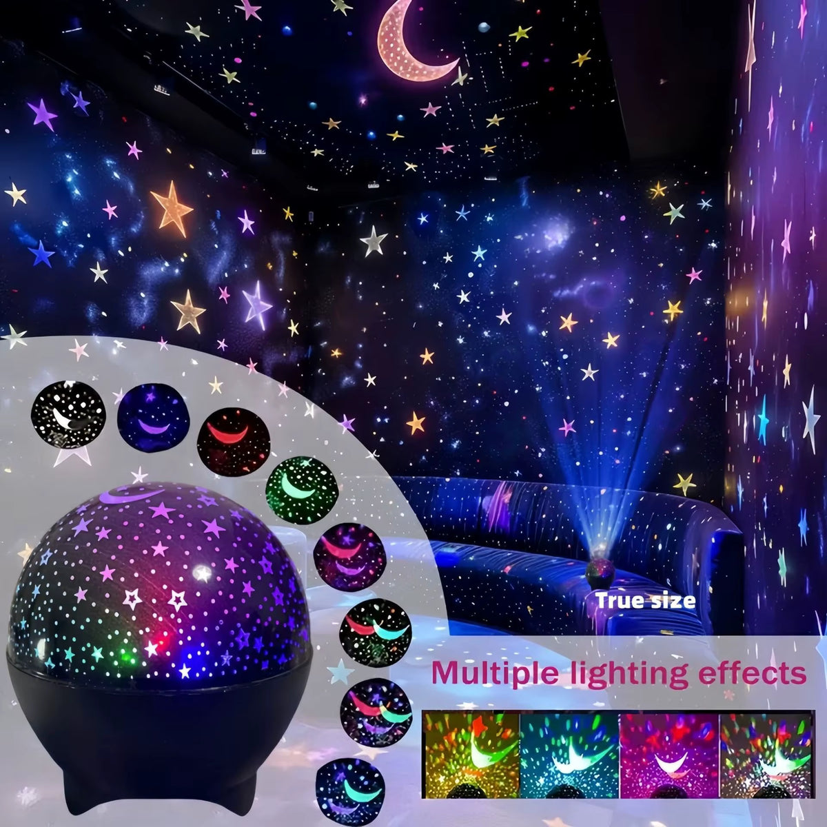 Projecteur LED Ciel Étoilé & Galaxie — Veilleuse Magique ✨