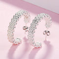 Boucles d'Oreilles Créoles Tressées en Argent 925 — Élégance & Finesse