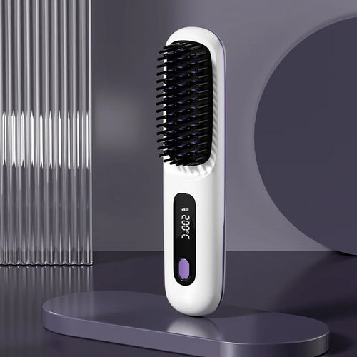 Brosse Lissante Chauffante LCD sans fil"