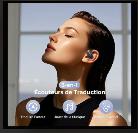 Écouteurs Traducteur IA 2-en-1 — Sans Fil & Gaming Bluetooth 5.4 🎧