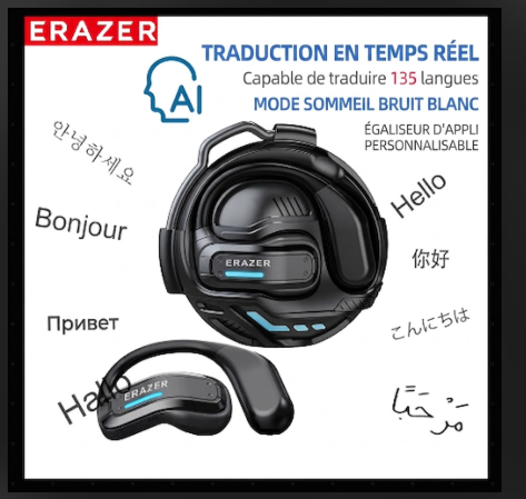 Écouteurs Traducteur IA 2-en-1 — Sans Fil & Gaming Bluetooth 5.4 🎧