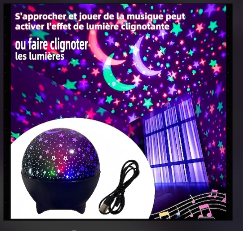 Projecteur LED Ciel Étoilé & Galaxie — Veilleuse Magique ✨